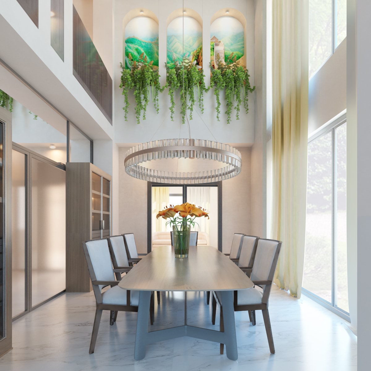 shanghai villa privata – piano terra sala da pranzo
