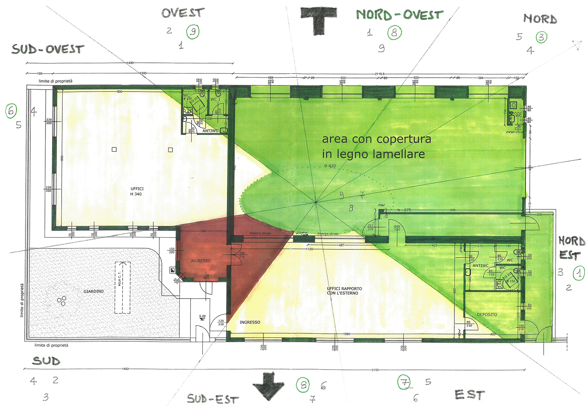 progetto lissone – analisi feng shui settorizzazione