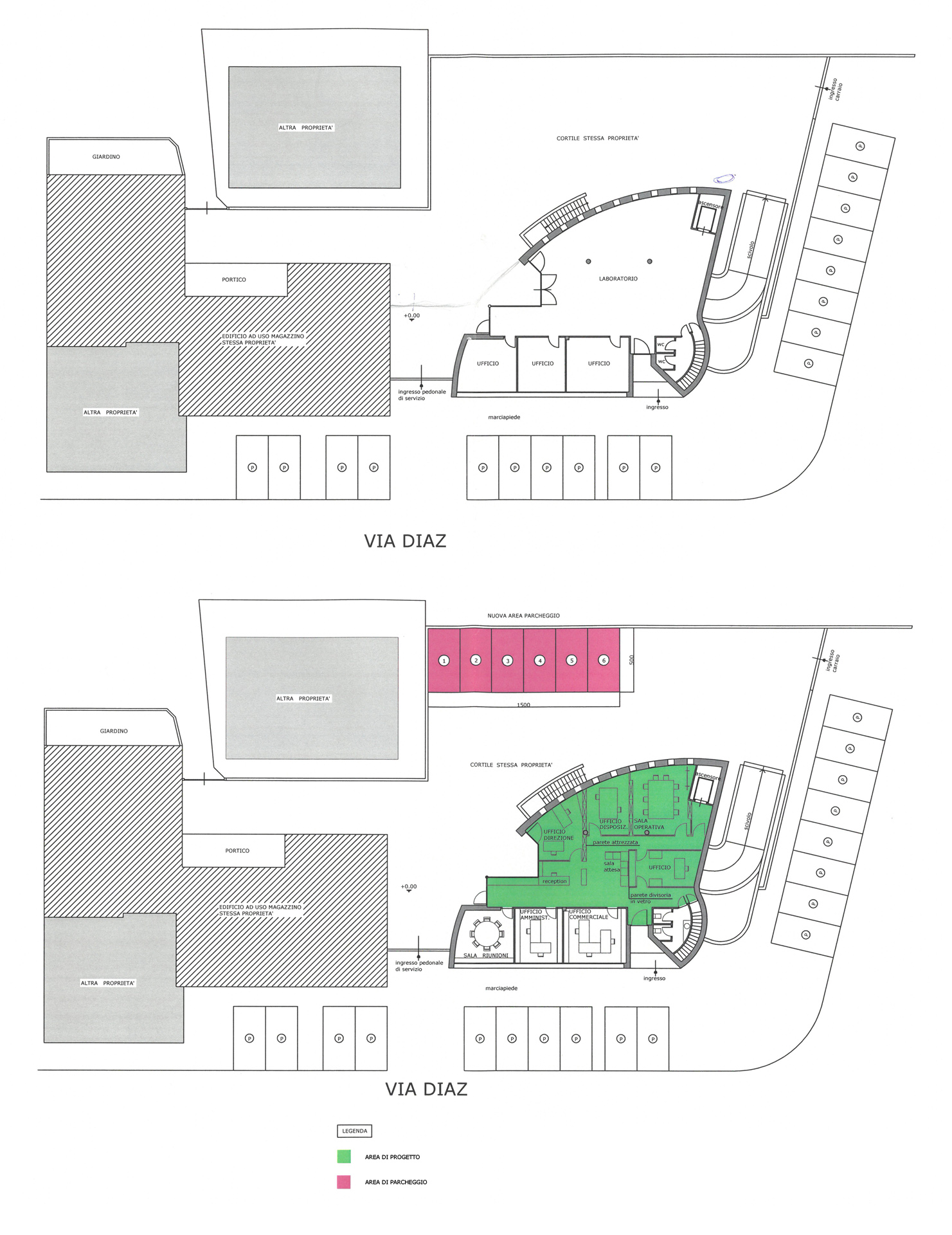cadorago uffici – rilievo e progetto